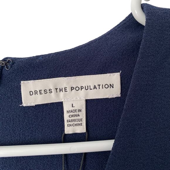Dress The Population NWTs Catalina Navy Blue Dress size 10 with pockets - Picture 7 of 11